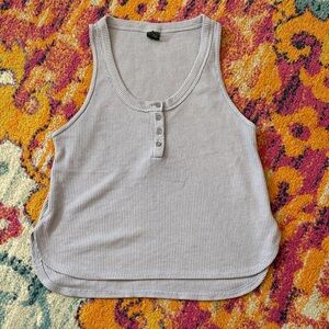 Wild Fable Ribbed Tank Top - Light Gray